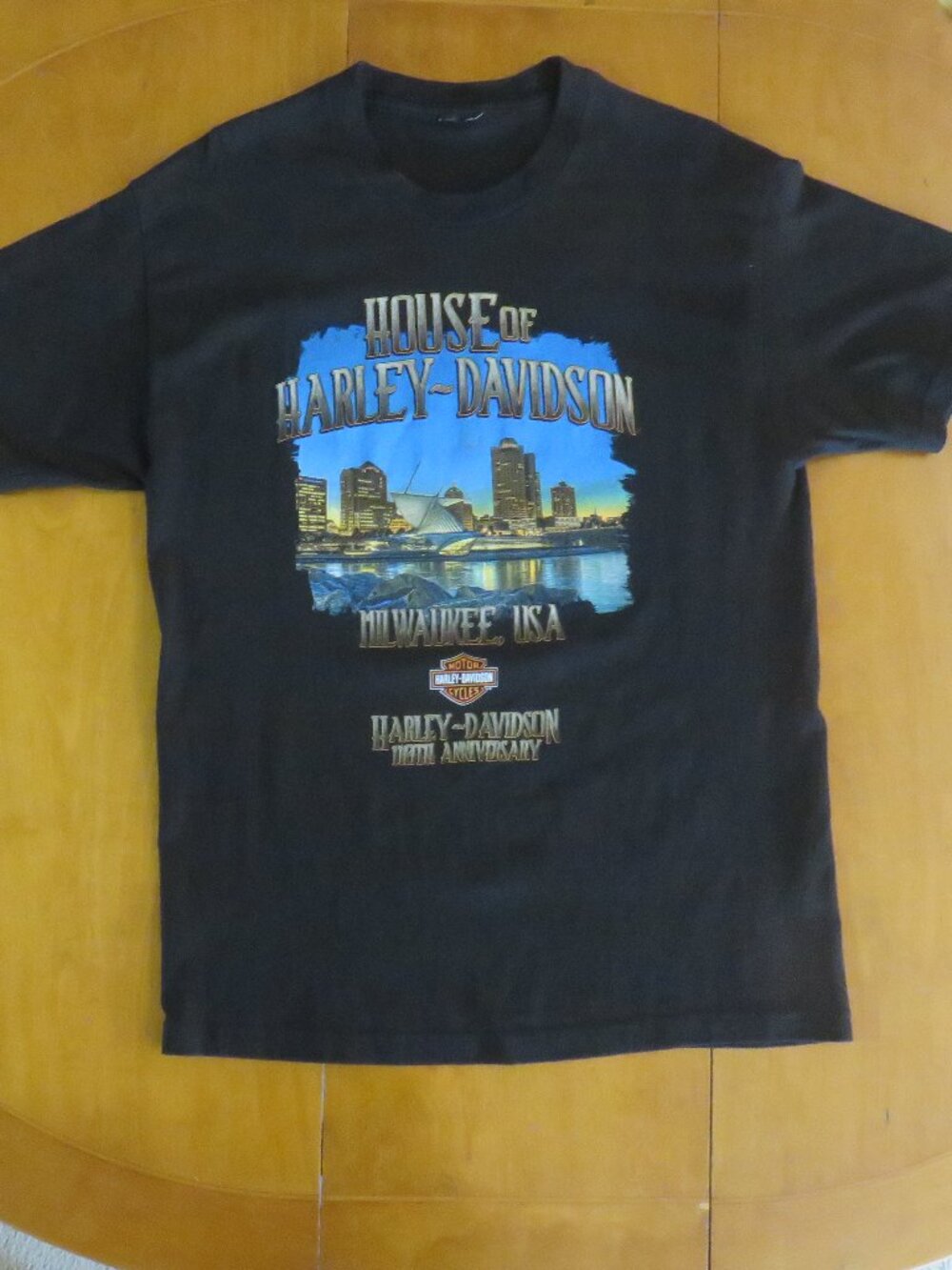 House of Harley-Davidson Short Sleeve Shirt, Milwaukee USA 110th Anniversary